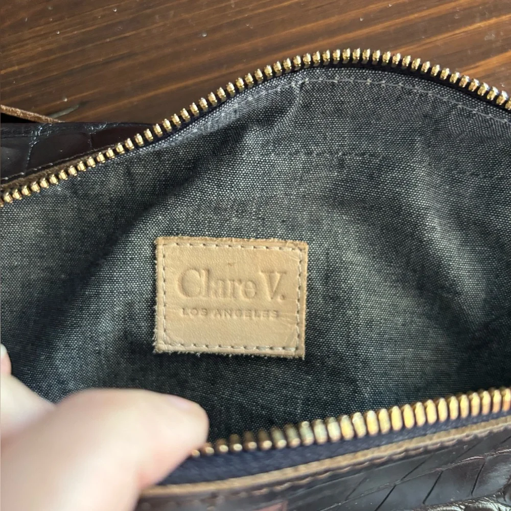 Clare V Brown Croc Grande Fanny - Picture 7 of 16